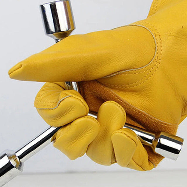 Leather Gardening Gloves – Thornproof Heavy Duty Work Gloves for Men & Women
