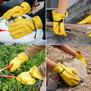 Leather Gardening Gloves – Thornproof Heavy Duty Work Gloves for Men & Women
