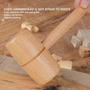 Wooden Mallet Hammer – Solid Beech Wood Round Head Lightweight & Durable Hand Tool