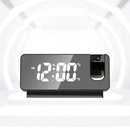 Projection Alarm Clock – LED Display 180° Projector Temp Snooze Night Mode Mains Powered