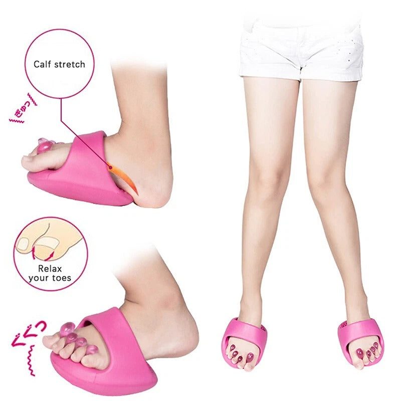 Foot Arch Trainer Toe Separator Slippers – Anti-Slip Leg Shaper & Massager