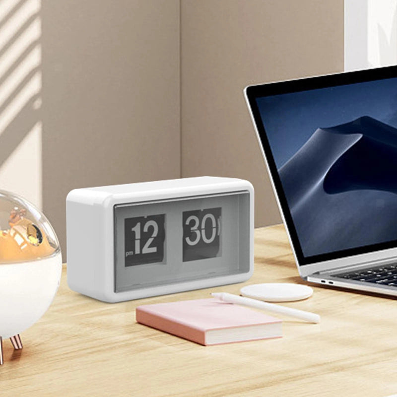 Retro Flip Clock – Silent Large Display Desk & Wall Clock for Home or Office