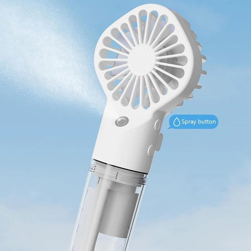Portable Misting Handheld Fan – 4-Speed Cooling Fan with Water Tank for Indoor & Outdoor Use