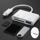 Type-C Card Reader & USB OTG Adapter – 3 in 1 SD/TF Card Reader for Phones & Tablets
