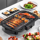 220V Portable Electric BBQ Grill – Smokeless Non-Stick BBQ Griddle for Home Cooking