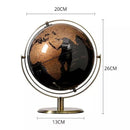 20cm Black & Gold Rotating Globe – European Inspired Elegant Home & Office Decor