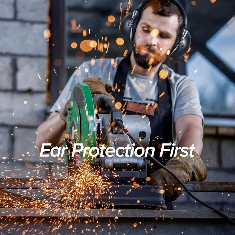 High Noise-Cancelling Ear Muffs – Hearing Protection for Construction