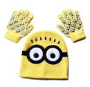 Minions Winter Hat & Gloves Set – Premium Knitted Cartoon Beanie and Gloves for Kids
