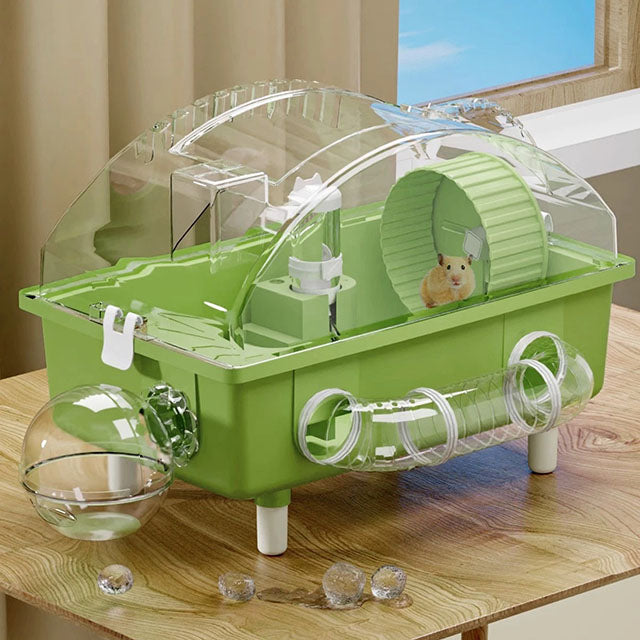 Luxury Acrylic Hamster Cage – Oversized Villa with Accessories Exercise Wheel & Tubes