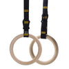 Wooden Gymnastic Rings with Adjustable Straps – Olympic-Grade Strength Training Equipment
