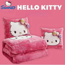 Hello Kitty 2-in-1 Embroidered Pillow Blanket – Foldable Arctic Fleece Cushion & Nap Blanket
