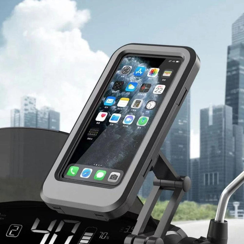 Waterproof Bike Phone Holder Case – 360° Rotating Handlebar Holder for 5"-7" Smartphones