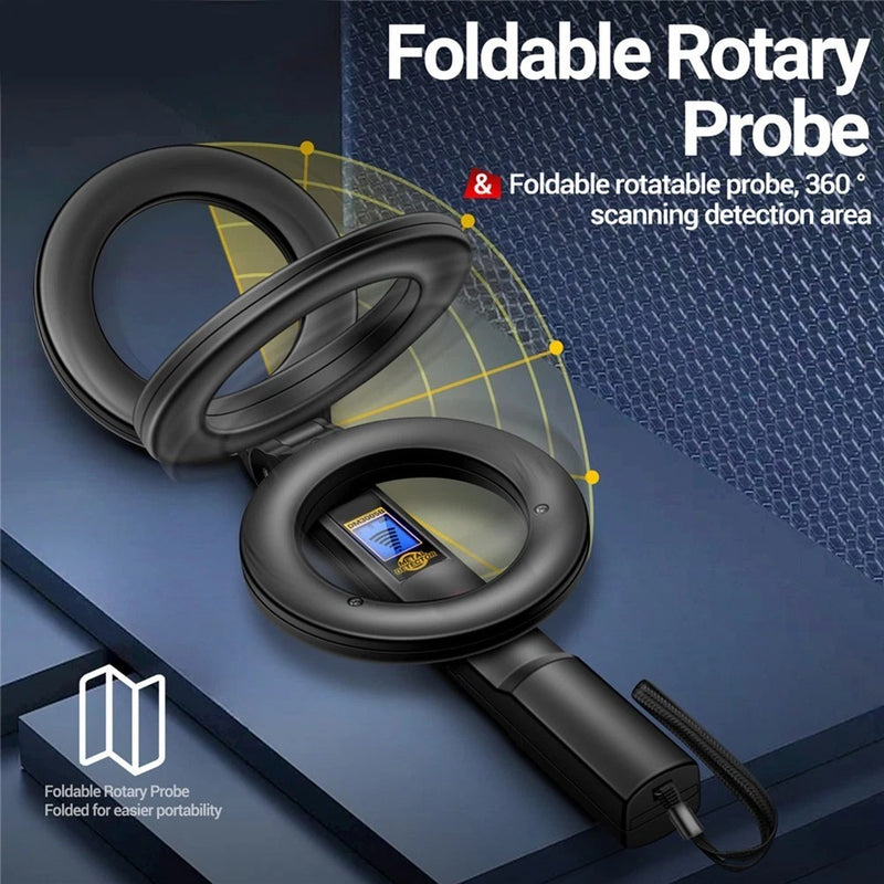 Portable Handheld Metal Detector – High-Sensitivity Security Scanner with LCD & Vibration Alerts