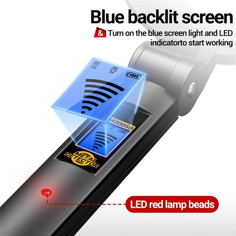 Portable Handheld Metal Detector – High-Sensitivity Security Scanner with LCD & Vibration Alerts