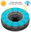 Solar Bird Bath with Fountain – 4 Nozzles Outdoor Garden Feature