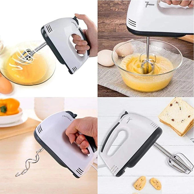 7-Speed Electric Hand Mixer – Portable Handheld Mixer with 4 Stainless Steel Beaters