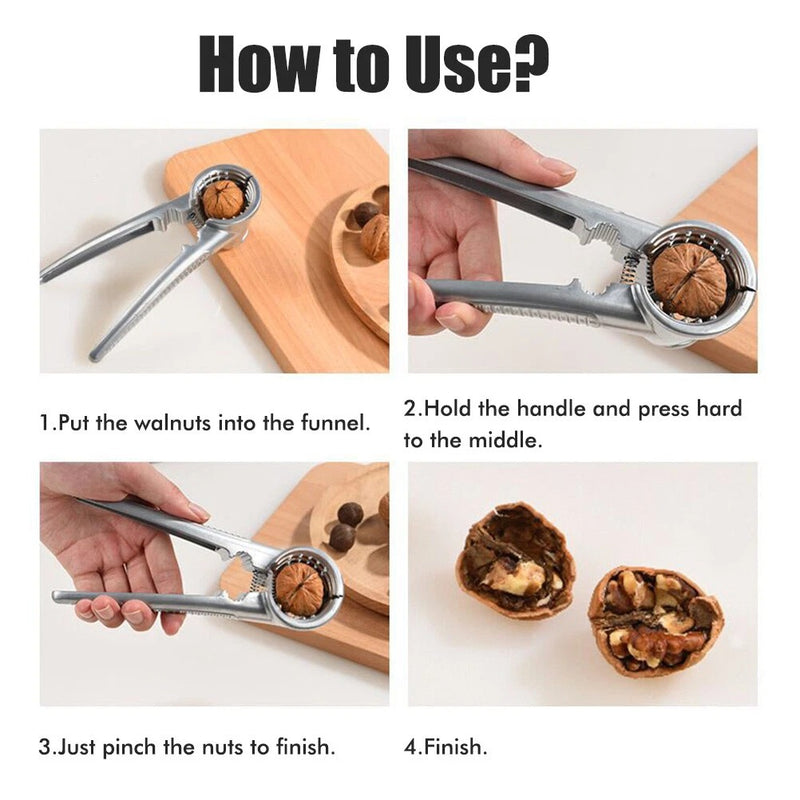 Nutcracker Kitchen Tool – Non-Slip Multifunction Chestnut & Pecan Cracker