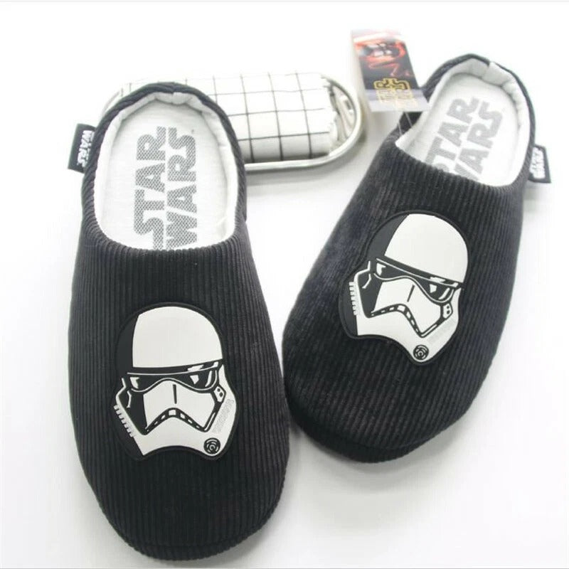 Star Wars Stormtrooper Slippers – Dark Side Cotton Non-Slip Winter House Shoes