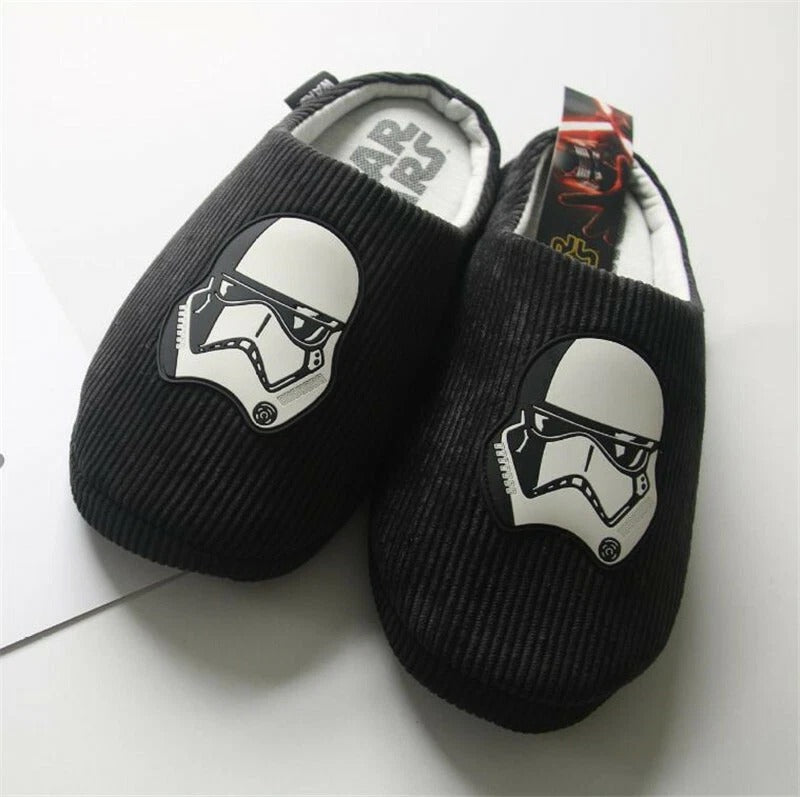 Star Wars Stormtrooper Slippers – Dark Side Cotton Non-Slip Winter House Shoes