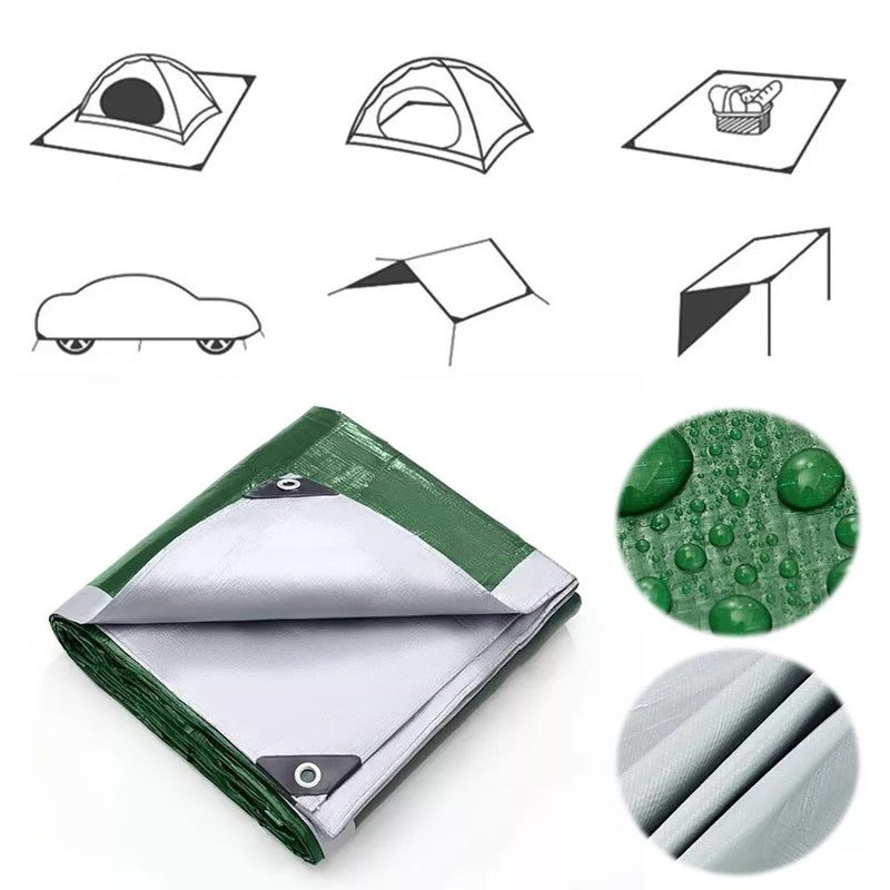 Heavy-Duty Waterproof Tarpaulin – Multi Purpose Tent Ground Cloth 3x3 Meters