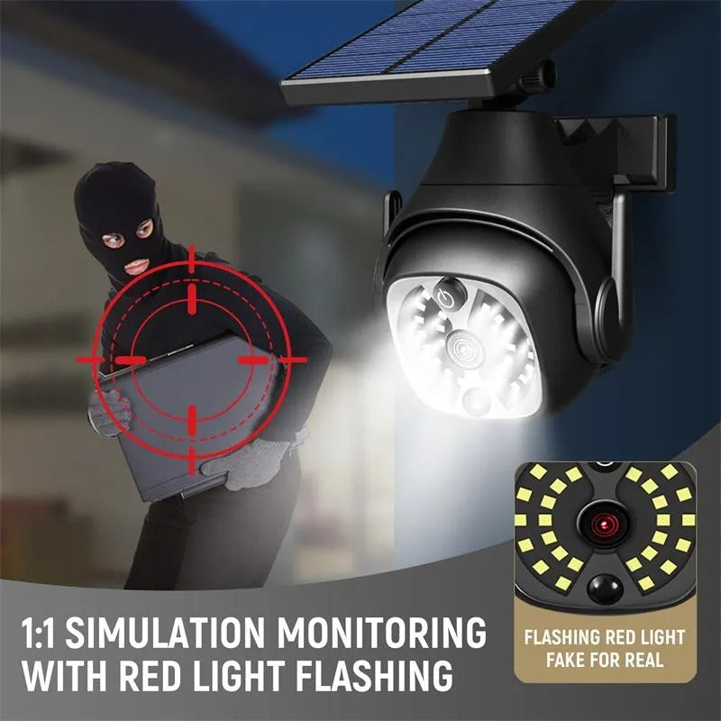 Solar Security Light with Dummy Camera – Motion Sensor Waterproof Outdoor Safety Light