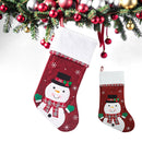 Classic Christmas Stockings – Pack of 2 Embroidered Hanging Christmas Decoration