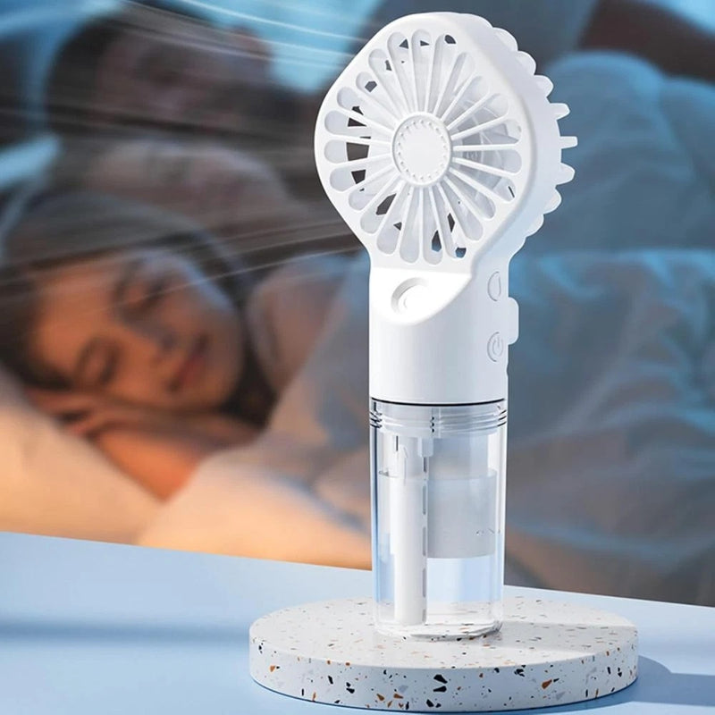 Portable Misting Handheld Fan – 4-Speed Cooling Fan with Water Tank for Indoor & Outdoor Use