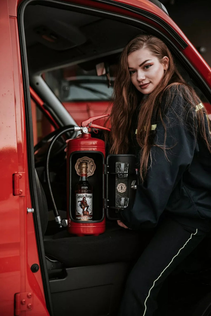 Fire Extinguisher Home Bar Cabinet – Novelty Whiskey Cabinet & Gift for Men
