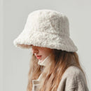 Women’s Faux Fur Bucket Hat – Warm Fuzzy Basin Hat for Cold Weather