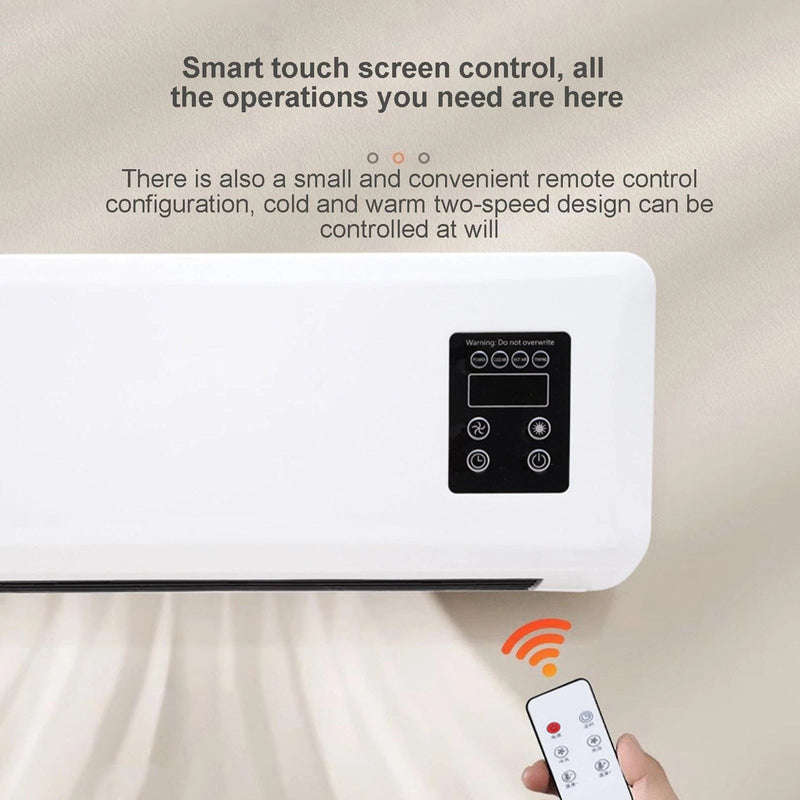 Wall-Mounted Heated Clothes Airer & Room Heater – 2-in-1 Drying & Cooling with Remote Control