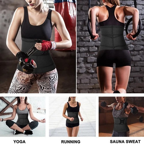 Neoprene Waist Trainer Corset – Sweat Belt for Women Workout Compression & Back Support
