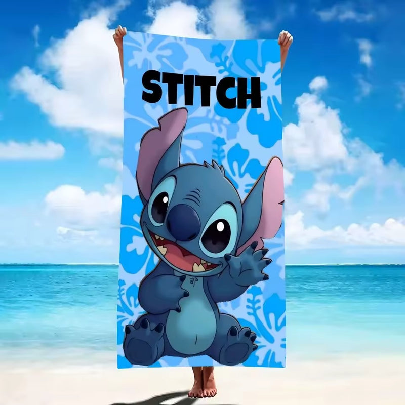 Stitch Microfiber Beach Towel – Quick-Dry Sand-Free for Kids & Adults