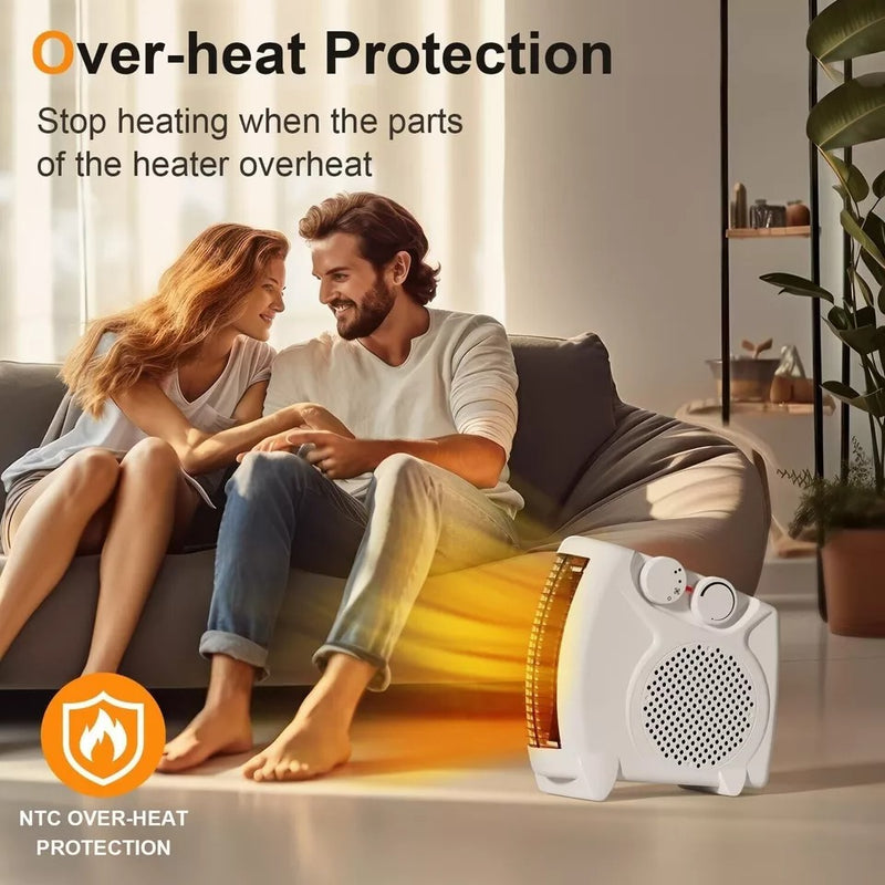 Portable 1200W Fan Heater – Fast Heating Energy-Efficient Mini Space Heater