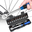 15PCS Torque Wrench Set – 1/4" Socket & Spanner Kit for Bike Repairs