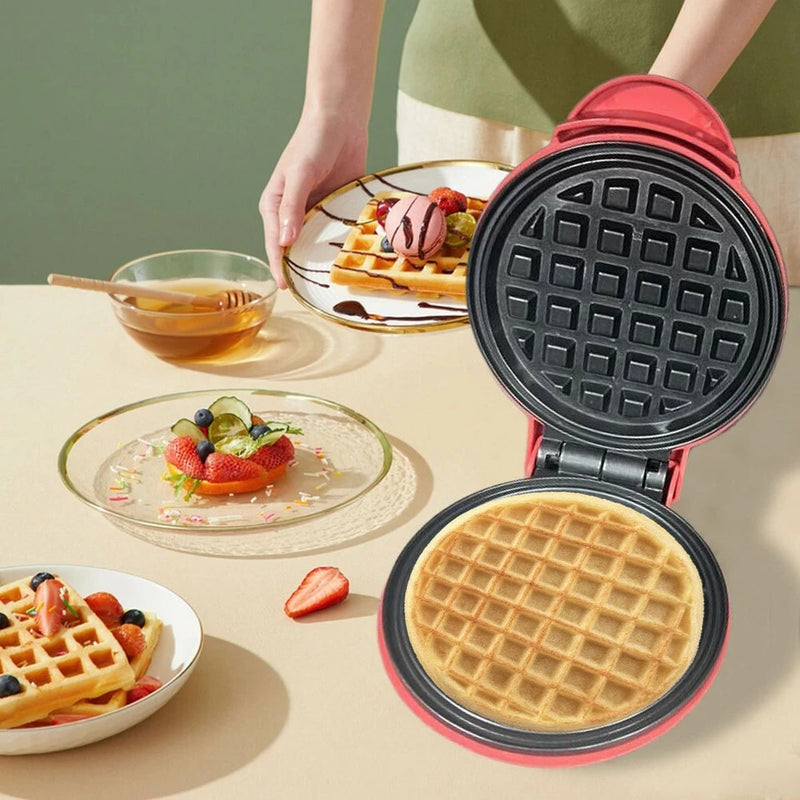 Mini Waffle Maker – 350W Snack & Bread Baking Machine
