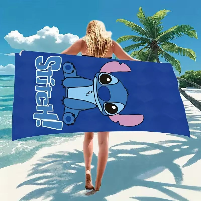 Stitch Microfiber Beach Towel – Quick-Dry Sand-Free for Kids & Adults