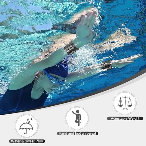 Adjustable Wrists & Ankle Weights - Set of 2 Silicone Hand Weights for Women