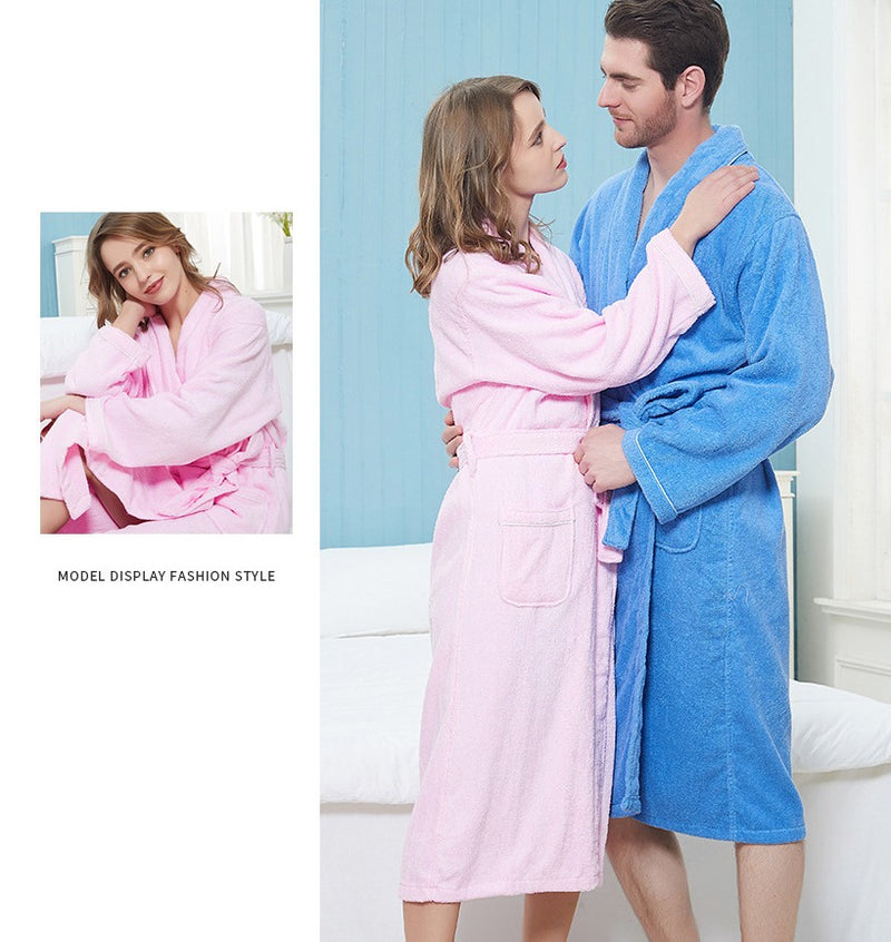 Unisex Luxury Egyptian Cotton Bath Robe – Soft Terry Towelling Dressing Gown