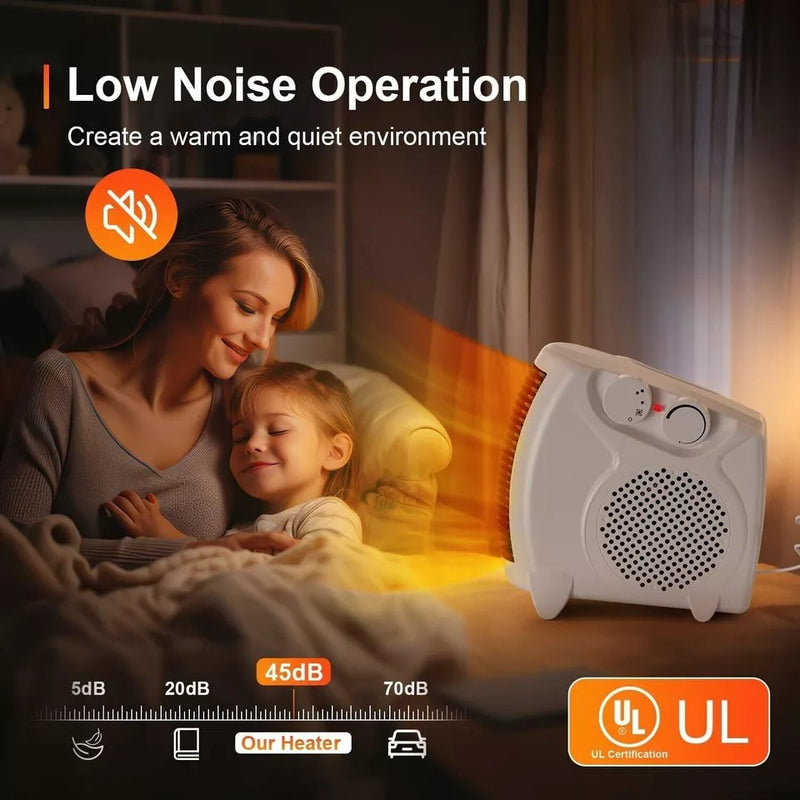 Portable 1200W Fan Heater – Fast Heating Energy-Efficient Mini Space Heater