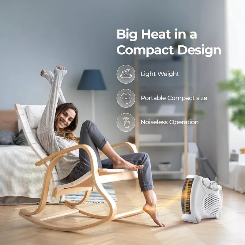Portable 1200W Fan Heater – Fast Heating Energy-Efficient Mini Space Heater