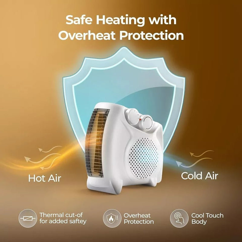 Portable 1200W Fan Heater – Fast Heating Energy-Efficient Mini Space Heater