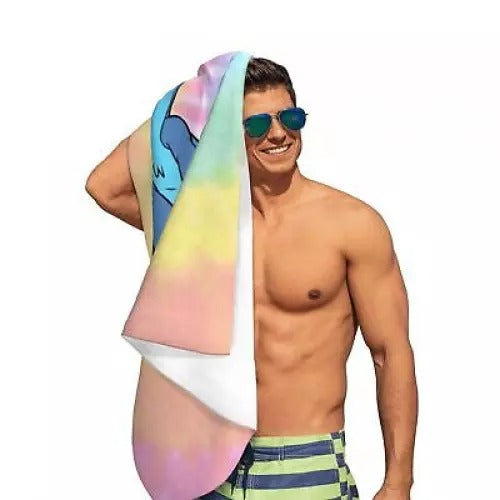 Stitch Microfiber Beach Towel – Quick-Dry Sand-Free for Kids & Adults