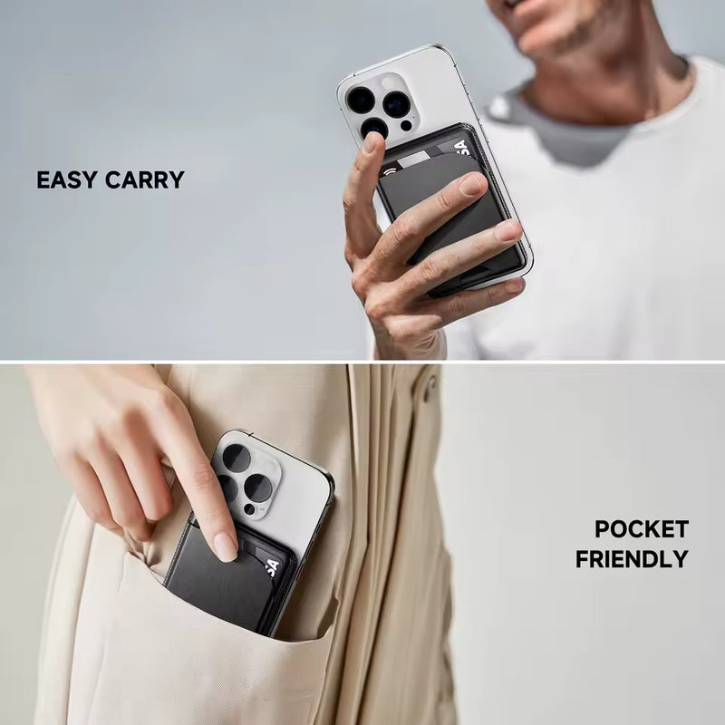 MagSafe Magnetic Wallet – PU Leather Card Holder for iPhone 16/15/14/13/12