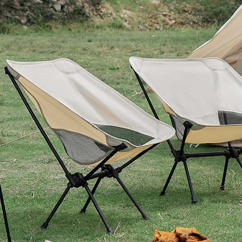 Portable Folding Camping Chair – Lightweight Mesh Outdoor Chair with Padded Seat & Back