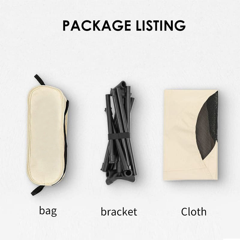 Portable Folding Camping Chair – Lightweight Mesh Outdoor Chair with Padded Seat & Back