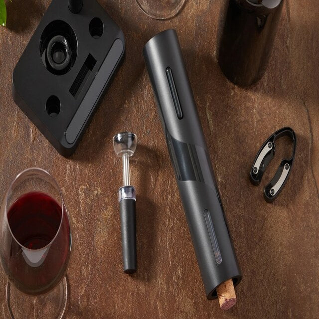 Rechargeable Wine Bottle Opener – Electric Corkscrew with Foil Cutter