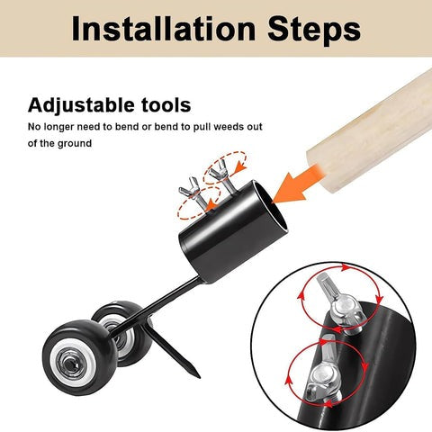 Universal Weed Removal Tool – 2-in-1 Head for Garden & Lawn