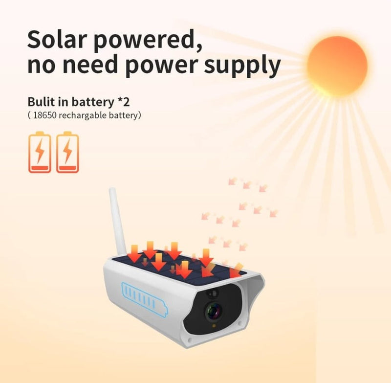 Solar WiFi Security Camera – 1080P HD Wireless Outdoor CCTV