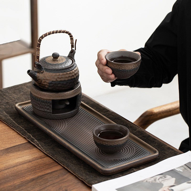 Japanese Style Tea Set – Ceramic Pottery Teapot with Cups