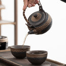 Japanese Style Tea Set – Ceramic Pottery Teapot with Cups